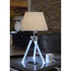 Lampara De Mesa Con Patas Con Leds, Lampara Moderna Cromada - Estylo House Muebleria