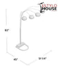Lampara de Pie, Lampara de piso con 5 Brazos ¡ Regula la Intensidad de la Luz ! - Estylo House Muebleria