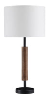 Lampara Moderna De Buró, Madera Y Metal Minimalista - Estylo House Muebleria