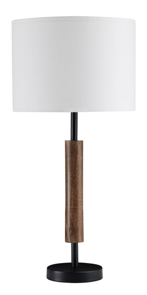Lampara Moderna De Buró, Madera Y Metal Minimalista - Estylo House Muebleria
