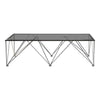 Mesa De Centro Minimalista De Cristal Y Metal Chalet - Estylo House Muebleria