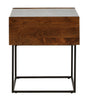 Mesa De Lateral Moderna De Madera Y Mármol, Mesa Minimalista - Estylo House Muebleria