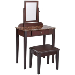 Peinador Con Banca, Peinadorcito, Vanity Color Cafe - Estylo House Muebleria