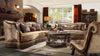 Sala clásica estilo Luis XV en sala de estar, conjunto completo con sofá, sillón y mesa de centro tallada - Estylo House