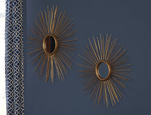 Set De Espejos Pared Dorados Doniel | Espejo En Forma De Sol - Estylo House Muebleria