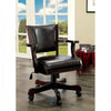 Silla Para Mesa De Poker Madera Y Cuero, Cherry Y Negro - Estylo House Muebleria