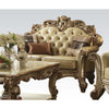 Sofá Clásico Vendome, Hermoso Sofá tradicional capitoneado dorado - Estylo House Muebleria